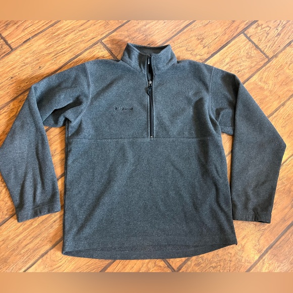 Columbia half zip fleece pullover unisex men’s women’s size medium gray jacket - Picture 1 of 7